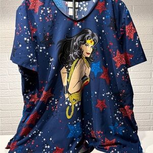 Wonder Woman Starry Graphic Blouse